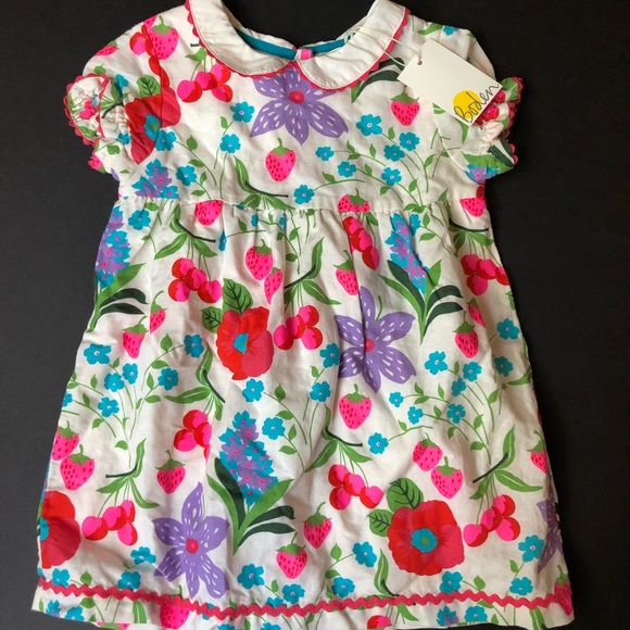 Mini Boden Other - Mini Boden strawberry collared dress